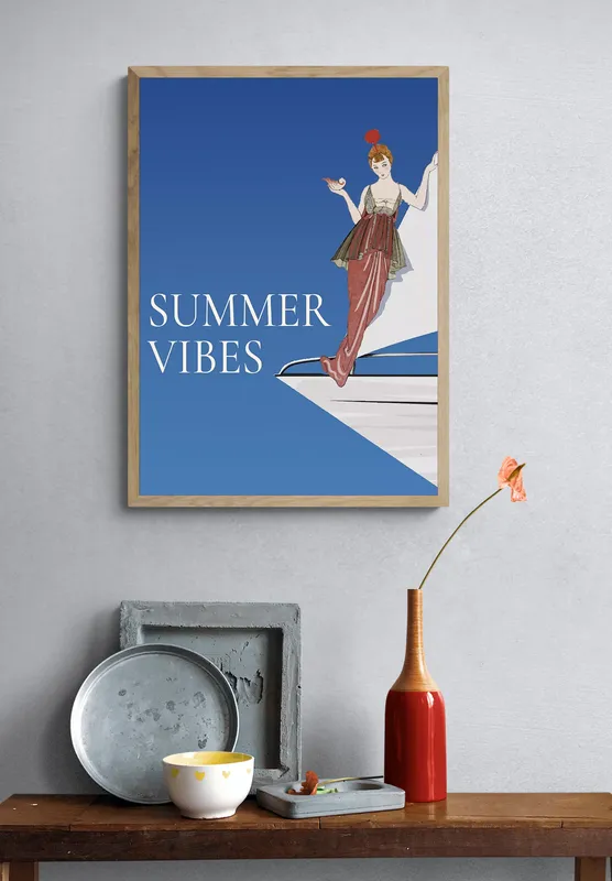 Постер «Лето - Летняя атмосфера» на стене в офисе