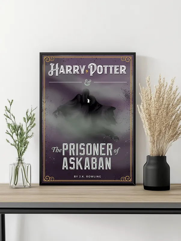 Постер «Гарри Поттер - Узник Азкабана» над диваном в гостиной