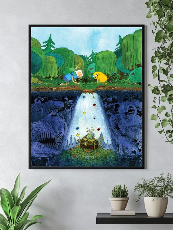 Постер «Время приключений. Клад» на стене в офисе