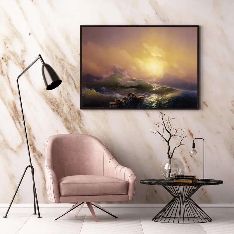 Постер «Девятый вал» на стене в офисе