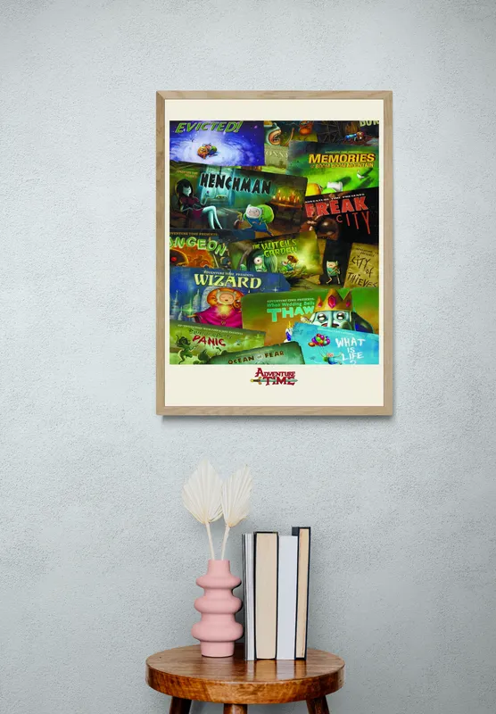 Постер «Время приключений. Эпизоды» над диваном в гостиной