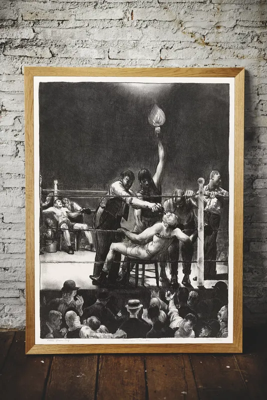 Постер «Бокс - Между раундами» на стене в офисе