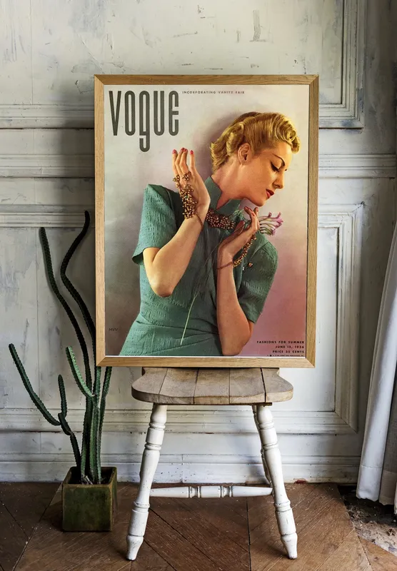 Постер «Vogue - Мода 1930-х» на стене в офисе