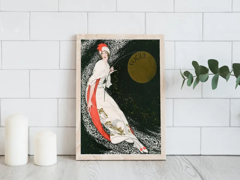 Постер «Vogue - Лунная ночь» на стене в офисе