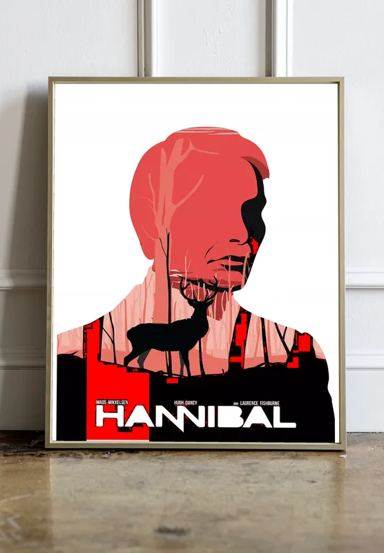 Постер «Ганнибал. В отражении» на стене в офисе