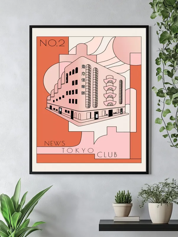 Постер «Токийский Клуб» на стене в офисе