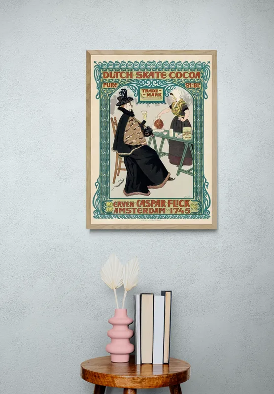 Постер «Афиша - Голландский конек какао» на стене в офисе