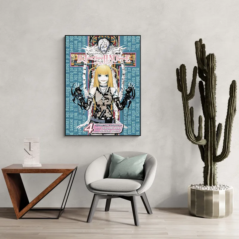 Постер «Тетрадь смерти. Миса Аманэ» на стене в офисе