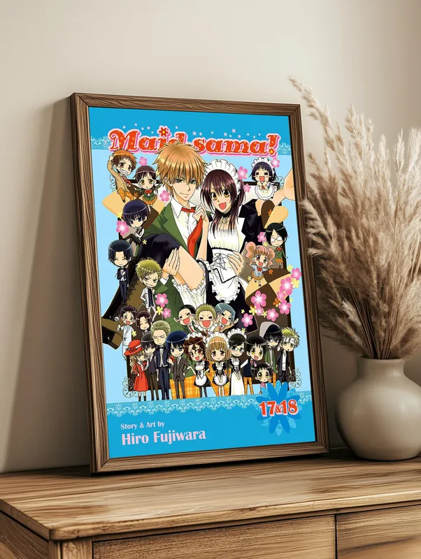 Постер «Президент горничная. Все в сборе» над диваном в гостиной