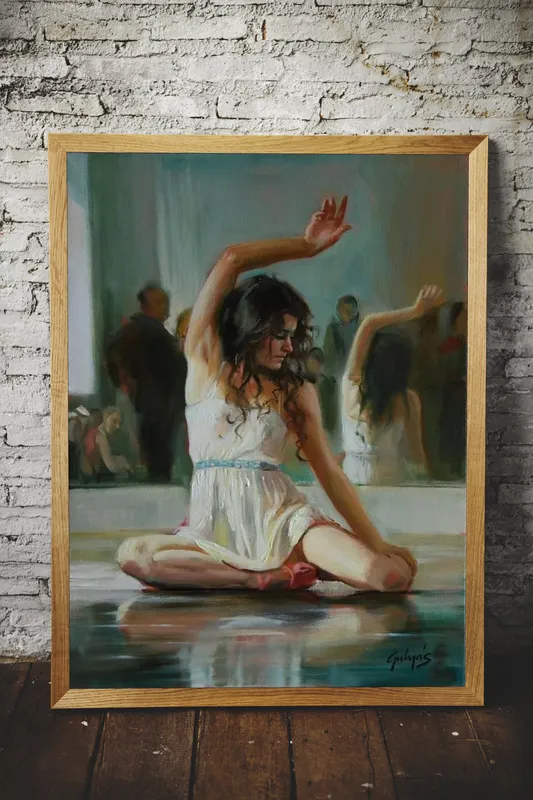 Постер «Балет - Танец балерины» на стене в офисе