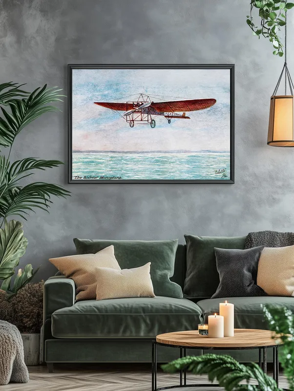 Постер «Самолёт дю Тампля» на стене в офисе