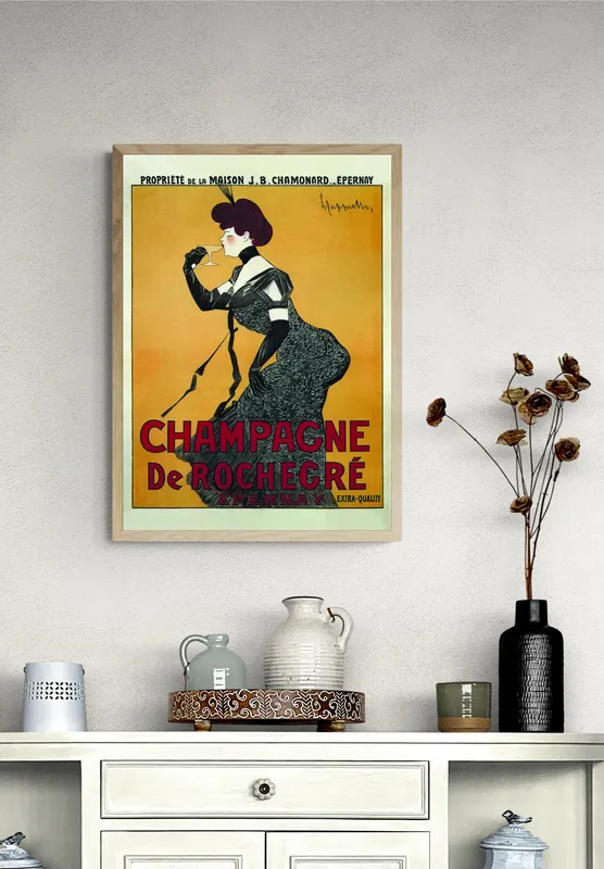 Постер «Champagne De Rochegré» на стене в офисе