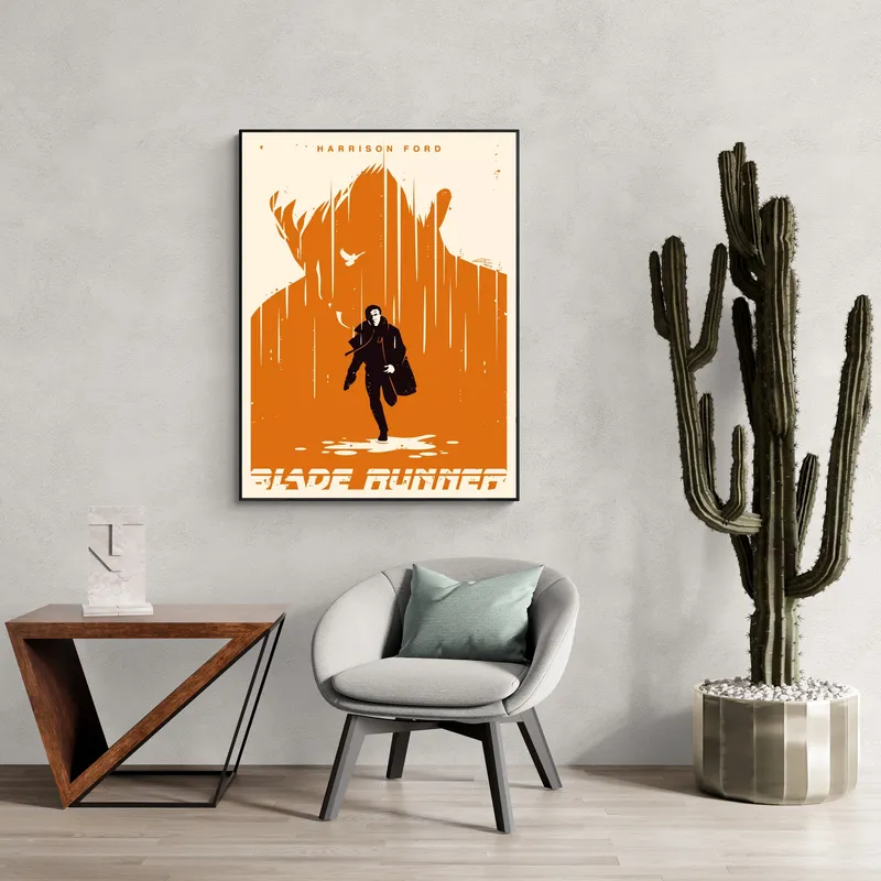 Постер «Постер Бегущий по лезвию» на стене в офисе
