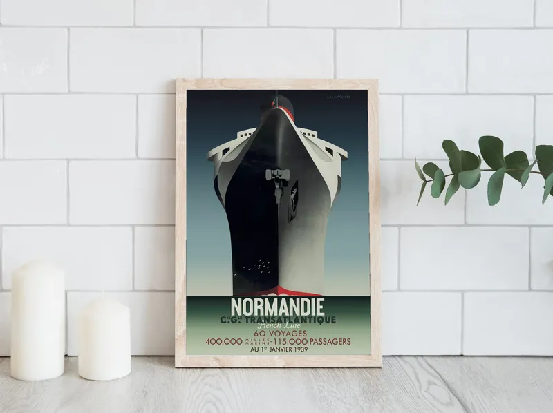 Постер «Normandie» на стене в офисе