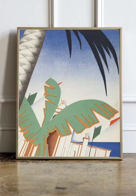 Постер «Итальянский Коллаж» на стене в офисе