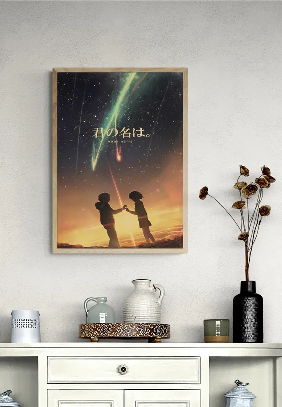 Постер «Твое имя» на стене в офисе