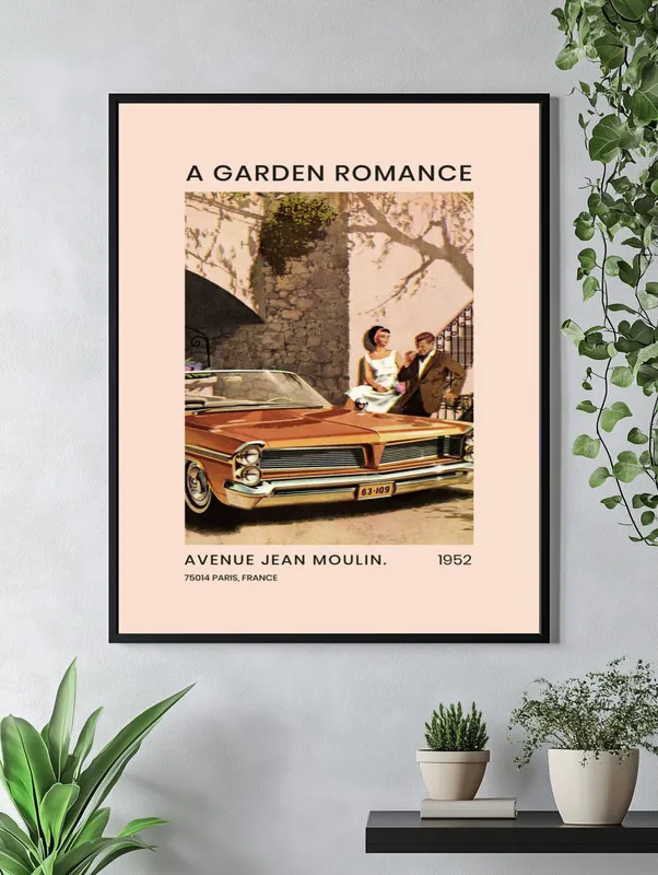 Постер «Романтический Сад» на стене в офисе