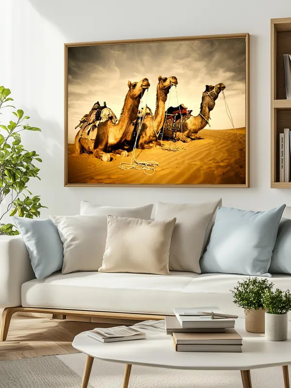 Постер «Пустыня Тар» на стене в офисе