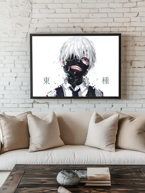 Постер «Токийский гуль. Главный герой» на стене в офисе