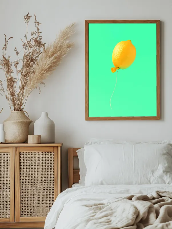 Постер «Лимон» на стене в офисе