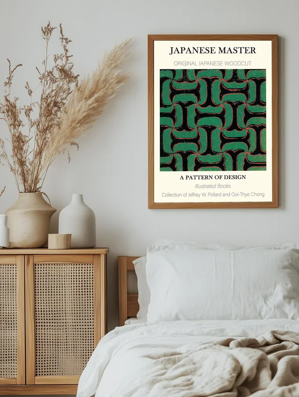 Постер «Постер Японский минимализм – Паттерн» на стене в офисе