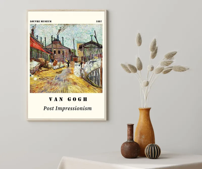 Постер «Ван Гог - Задворки» на стене в офисе
