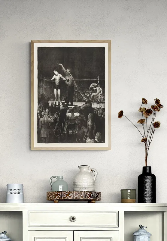 Постер «Бокс - Представление чемпиона» на стене в офисе