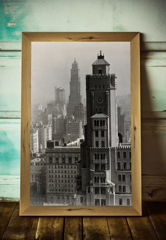 Постер «Север Шелтона» над диваном в гостиной