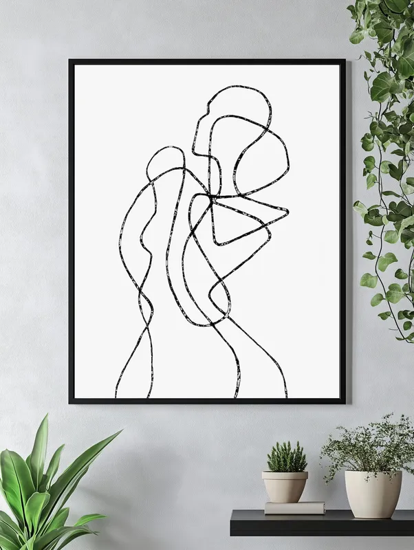 Постер «Танцующая девушка» на стене в офисе