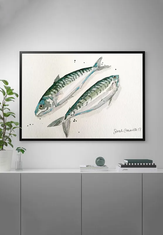 Постер «Скумбрия» на стене в офисе