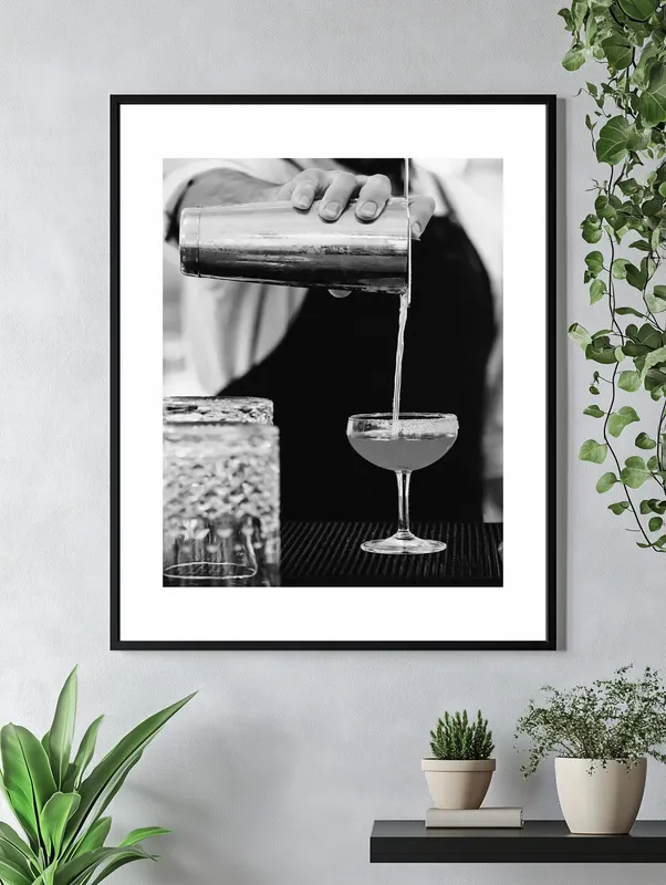 Постер «Коктейль Дайкири» на стене в офисе
