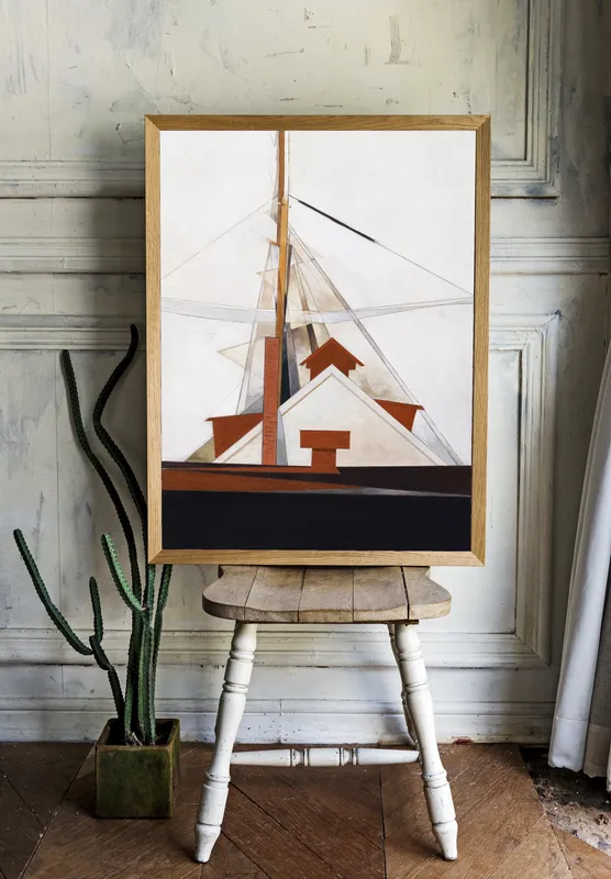 Постер «Геометрия - Геометрические мачты» на стене в офисе