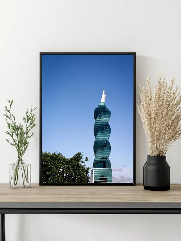 Постер «Башня Революции» на стене в офисе