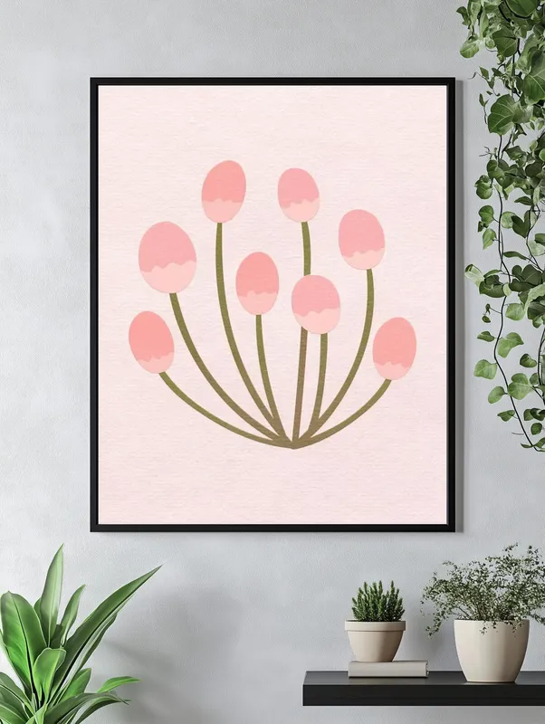 Постер «Весна - Многообразие бутонов» на стене в офисе