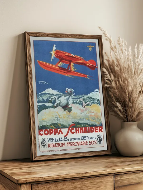 Постер «Кубок Шнейдера» на стене в офисе
