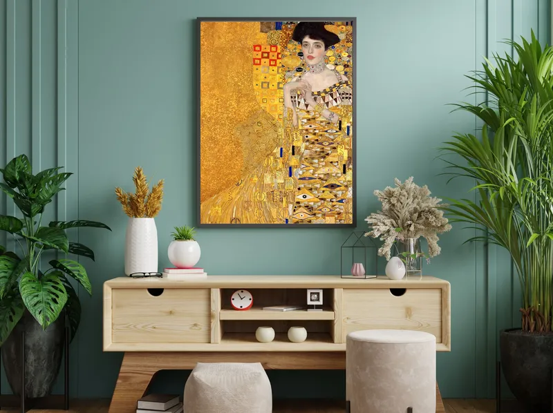 Постер «Густав Климт - Портрет Адели Блох-Бауэр I» на стене в офисе