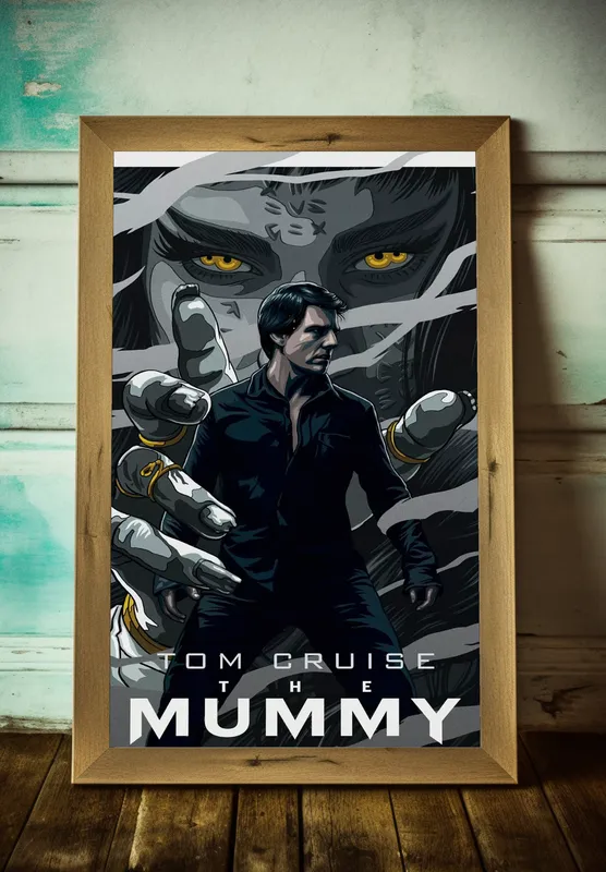 Постер «Мумия - Взгляд» на стене в офисе