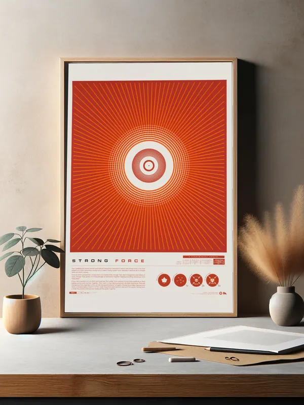 Постер «Сильное Взаимодействие» на стене в офисе