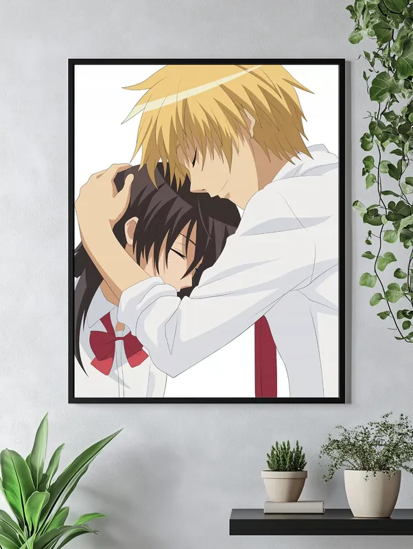 Постер «Президент горничная. Такуми и Мисаки вместе» на стене в офисе