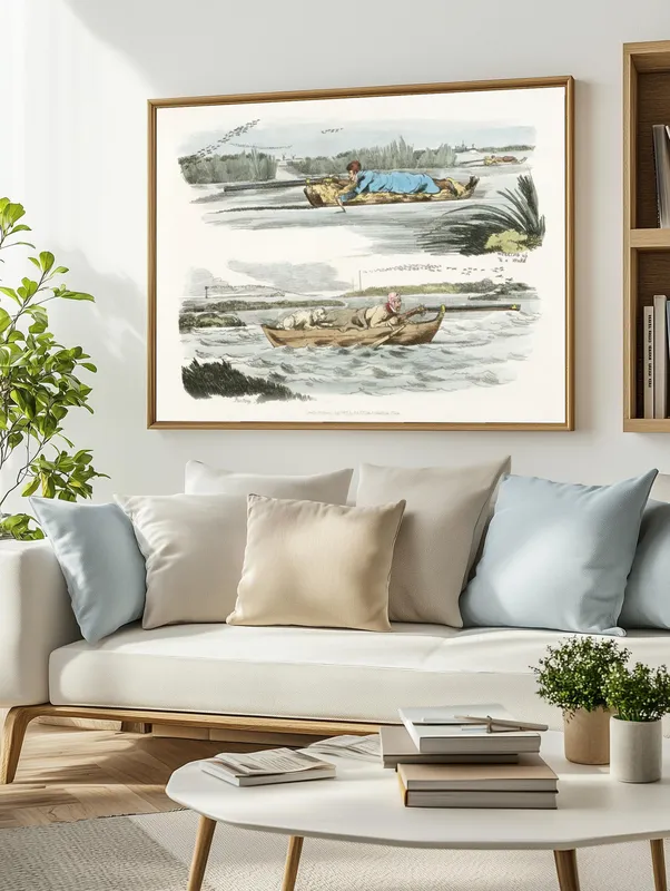 Постер «Охота на уток» на стене в офисе