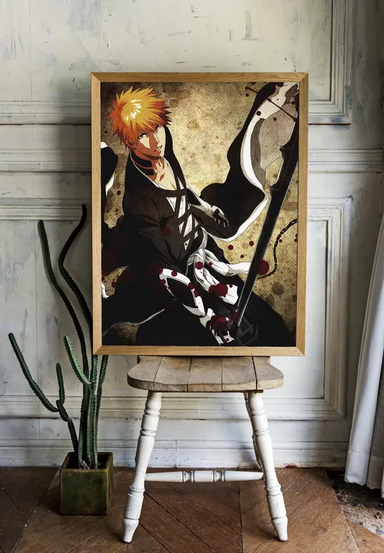 Постер «Блич. Главный герой» на стене в офисе