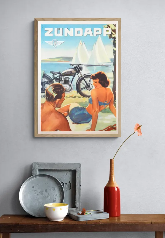 Постер «Мотоциклы - Мотоцикл Zundapp» на стене в офисе