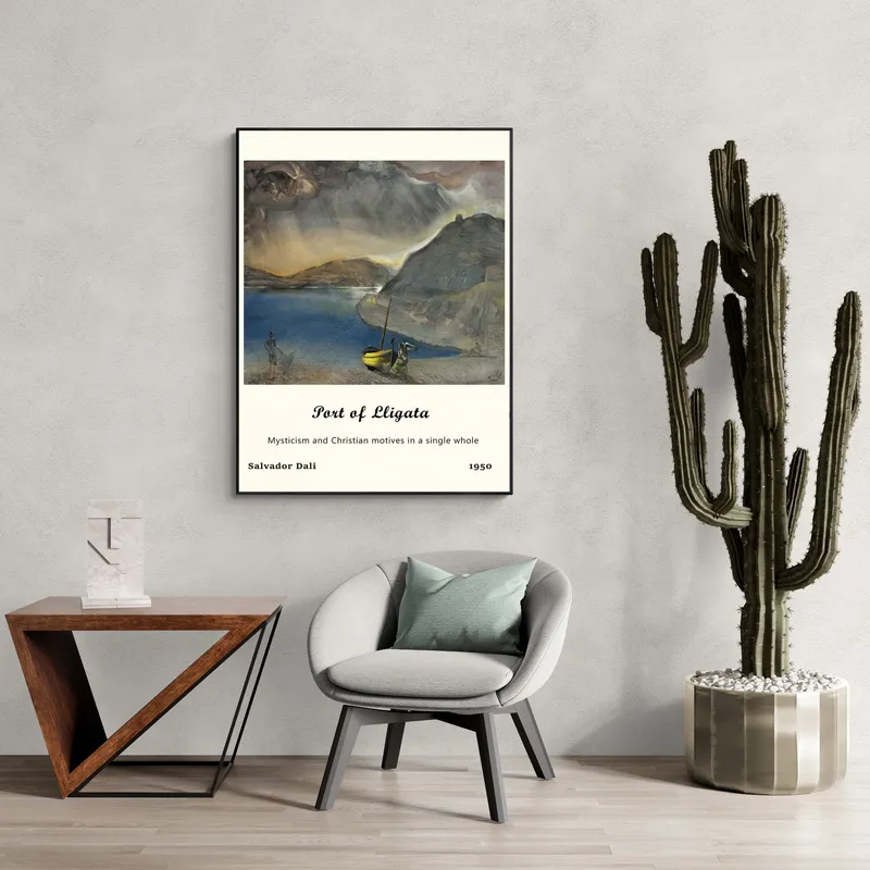 Постер «Сальвадор Дали - Порт Льигат» на стене в офисе