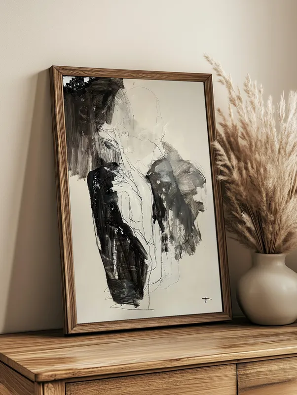 Постер «Акварель» на стене в офисе