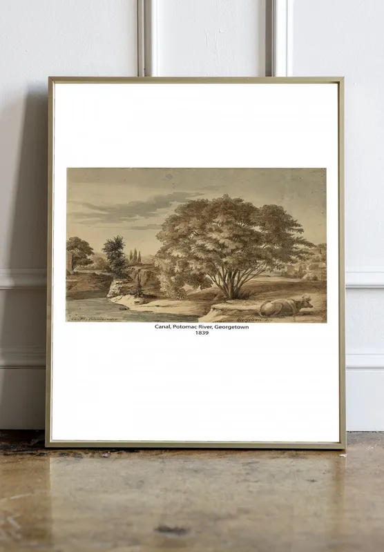 Постер «Каналы - Канал реки Потомак» на стене в офисе