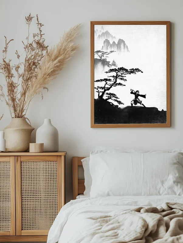 Постер «Мулан - На горе» на стене в офисе