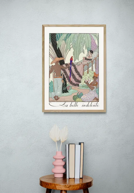 Постер «Афиша - La belle» на стене в офисе