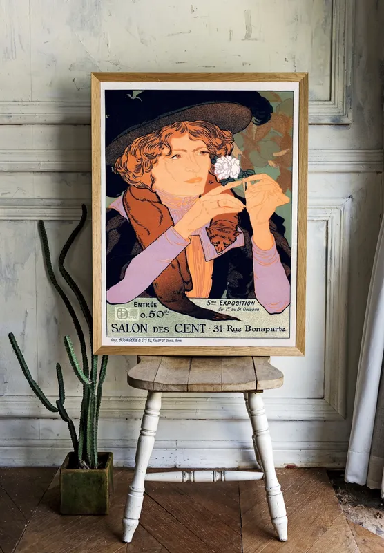 Постер «Афиша - Пятая экспозиция искусства» на стене в офисе